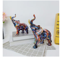 Graffiti Elephant Sculpture Art