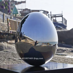 Steel Egg Garden Sculpture