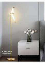 Nordic Paper Crane Floor Lamp