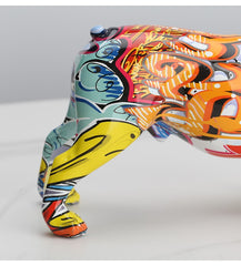 Graffiti Art Bulldog Figurine