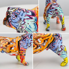 Graffiti Art Bulldog Figurine