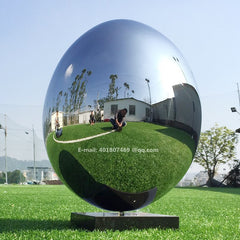 Steel Egg Garden Sculpture