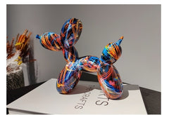 Graffiti Balloon Dog Sculpture Art