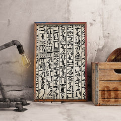 Egyptian Hieroglyphics Canvas Print