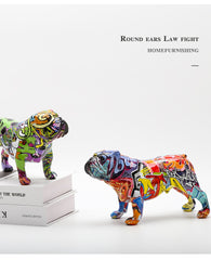 Graffiti Art Bulldog Figurine