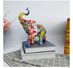 Graffiti Elephant Sculpture Art