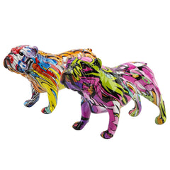 Graffiti Bulldog Sculpture Art