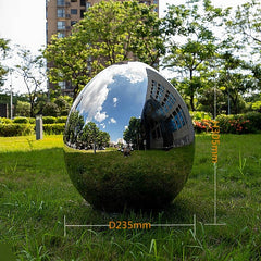 Steel Egg Garden Sculpture