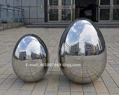 Steel Egg Garden Sculpture