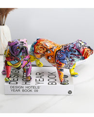 Graffiti Art Bulldog Figurine