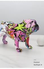 Graffiti Art Bulldog Figurine