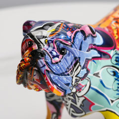 Graffiti Art Bulldog Figurine