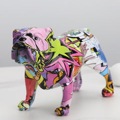 Graffiti Art Bulldog Figurine