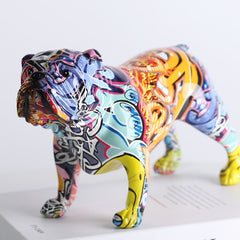 Graffiti Art Bulldog Figurine