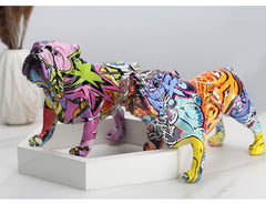 Graffiti Art Bulldog Figurine