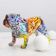 Graffiti Art Bulldog Figurine