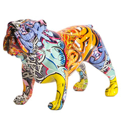 Graffiti Art Bulldog Figurine