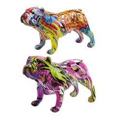 Graffiti Bulldog Sculpture Art