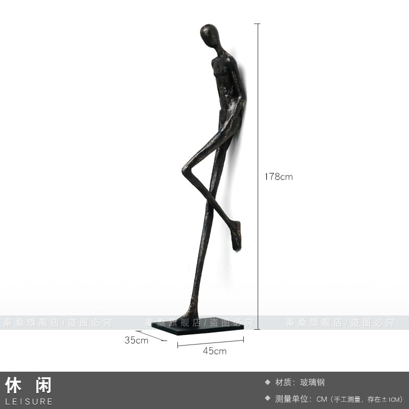 Giacometti Inspired Posted Humanity Sculpture