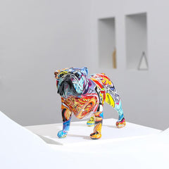 Graffiti Bulldog Sculpture Art