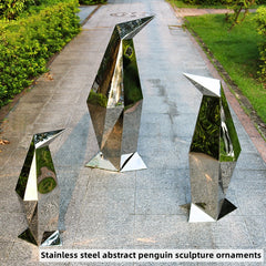 Mirror Landscape Penguin Sculpture