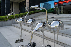 Flamingo Steel Garden Sculpture