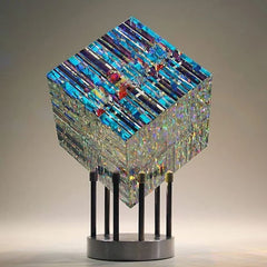 Allspark Glass Cube Sculpture