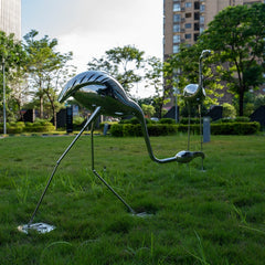 Flamingo Steel Garden Sculpture