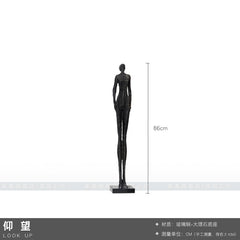 Giacometti Inspired Standing Humanity Sculpture