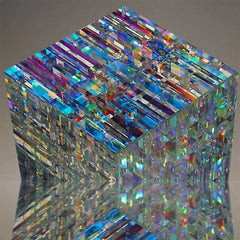 Allspark Glass Cube Sculpture