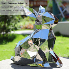 GeoRabbit Steel Garden Sculpture