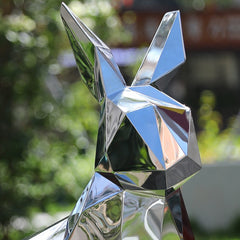 GeoRabbit Steel Garden Sculpture