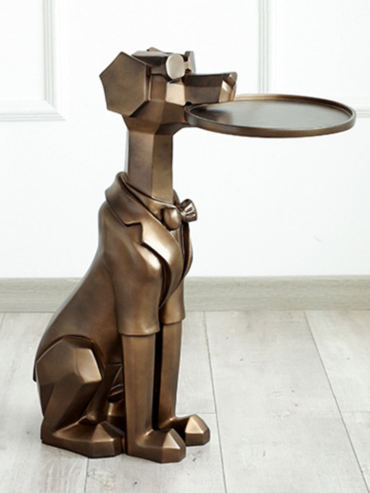 GeoDog Sculpture with Tray