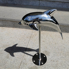 Steel Dolphin Garden Sculpture