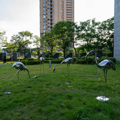 Flamingo Steel Garden Sculpture