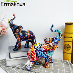 Graffiti Elephant Sculpture Art