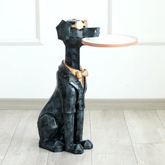 GeoDog Sculpture with Tray