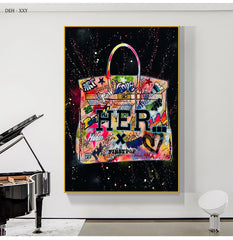 Designer Bag Pop Art Canvas Print