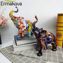 Graffiti Elephant Sculpture Art