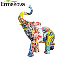 Graffiti Elephant Sculpture Art