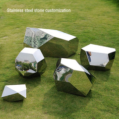 GeoRock Steel Garden Sculpture