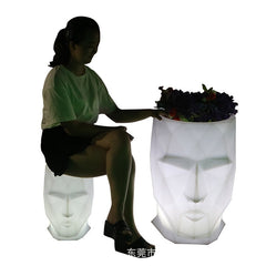 GeoFace LED Luminous Stool